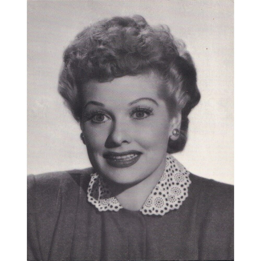 Lucille Ball 8x10 B/W Photo Studio Beautiful Glamour Portrait POSTCARD Back 1993